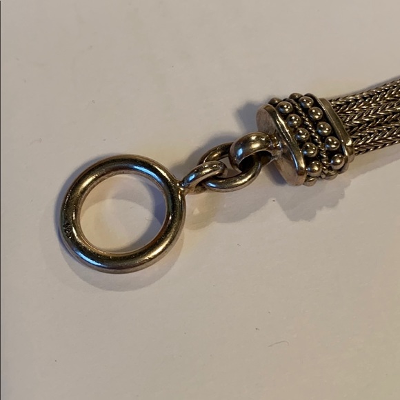 Sterling Silver 3 Strand Toggle Bracelet - Picture 2 of 7